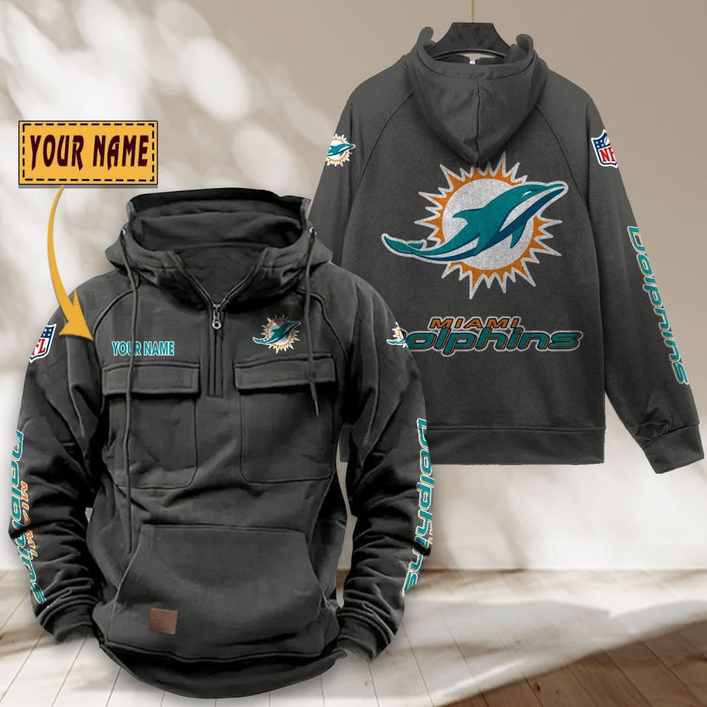 Miami-Dolphins-NFL-Personalized-Multi-Pocket-Quarter-Zip-Vintage-Hoodie-WVH1051-1
