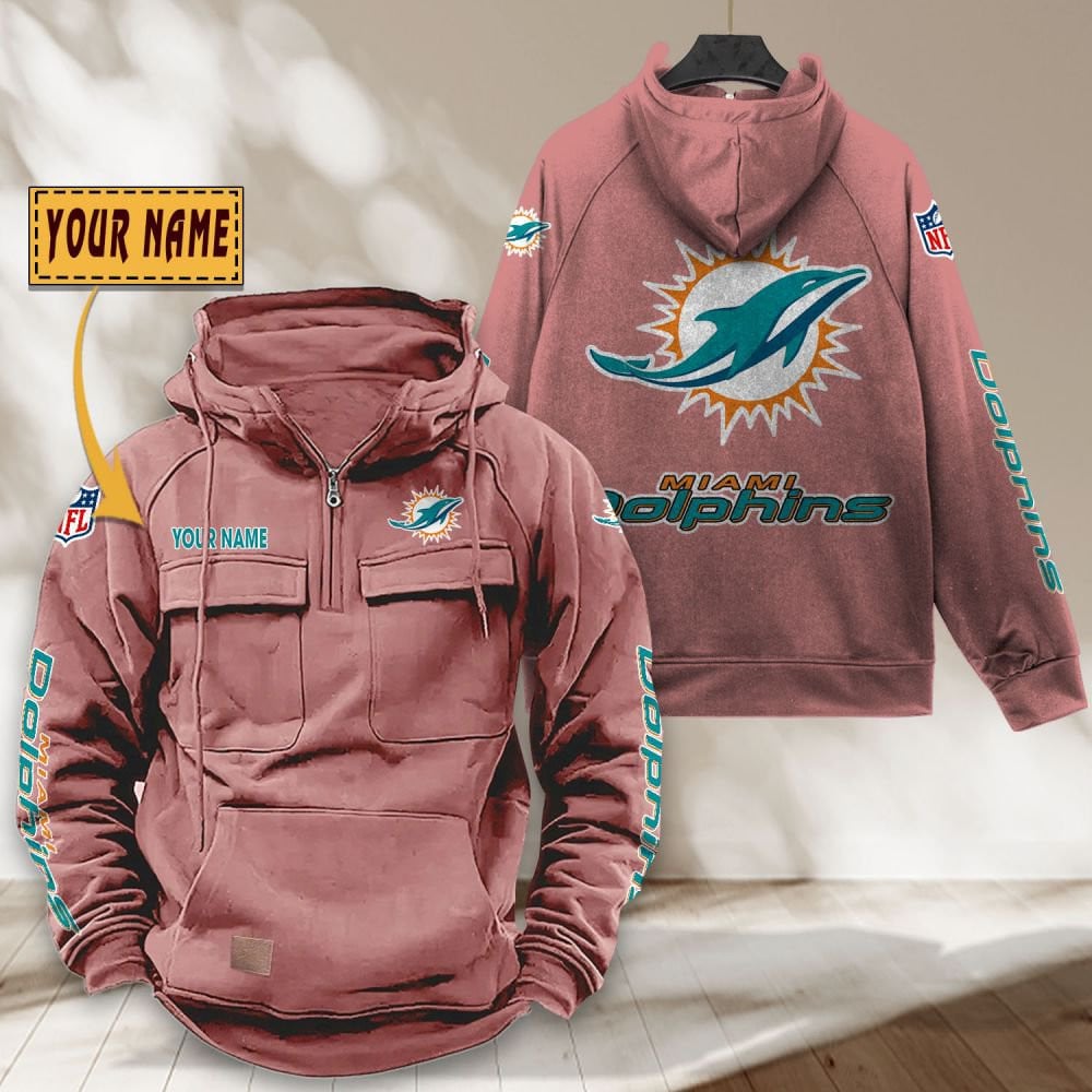 Miami-Dolphins-NFL-Personalized-Multi-Pocket-Quarter-Zip-Vintage-Hoodie-WVH1051-2
