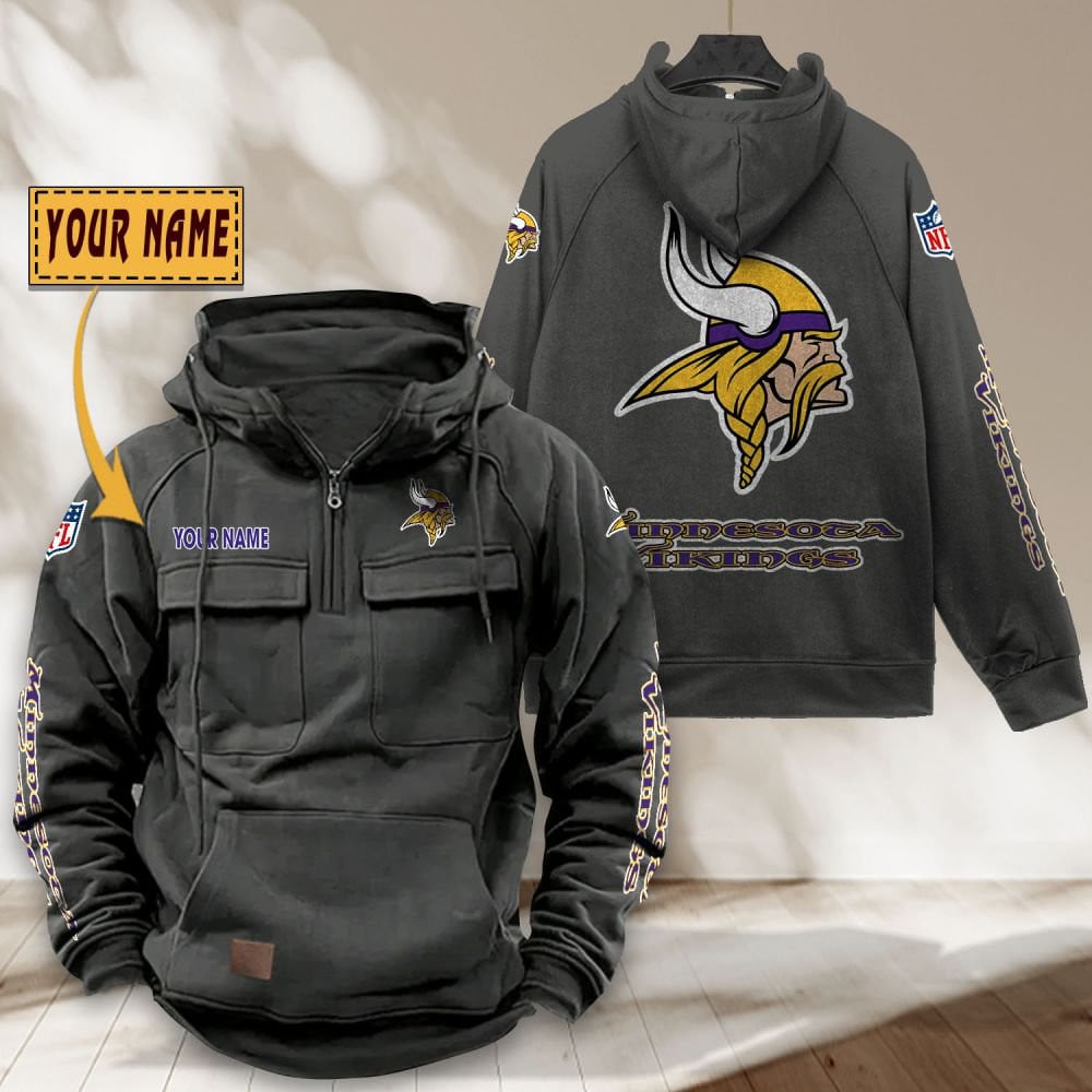 Minnesota-Vikings-NFL-Personalized-Multi-Pocket-Quarter-Zip-Vintage-Hoodie-WVH1052-1