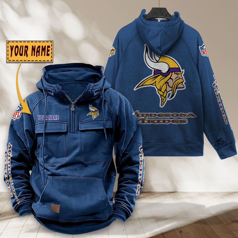 Minnesota-Vikings-NFL-Personalized-Multi-Pocket-Quarter-Zip-Vintage-Hoodie-WVH1052-6