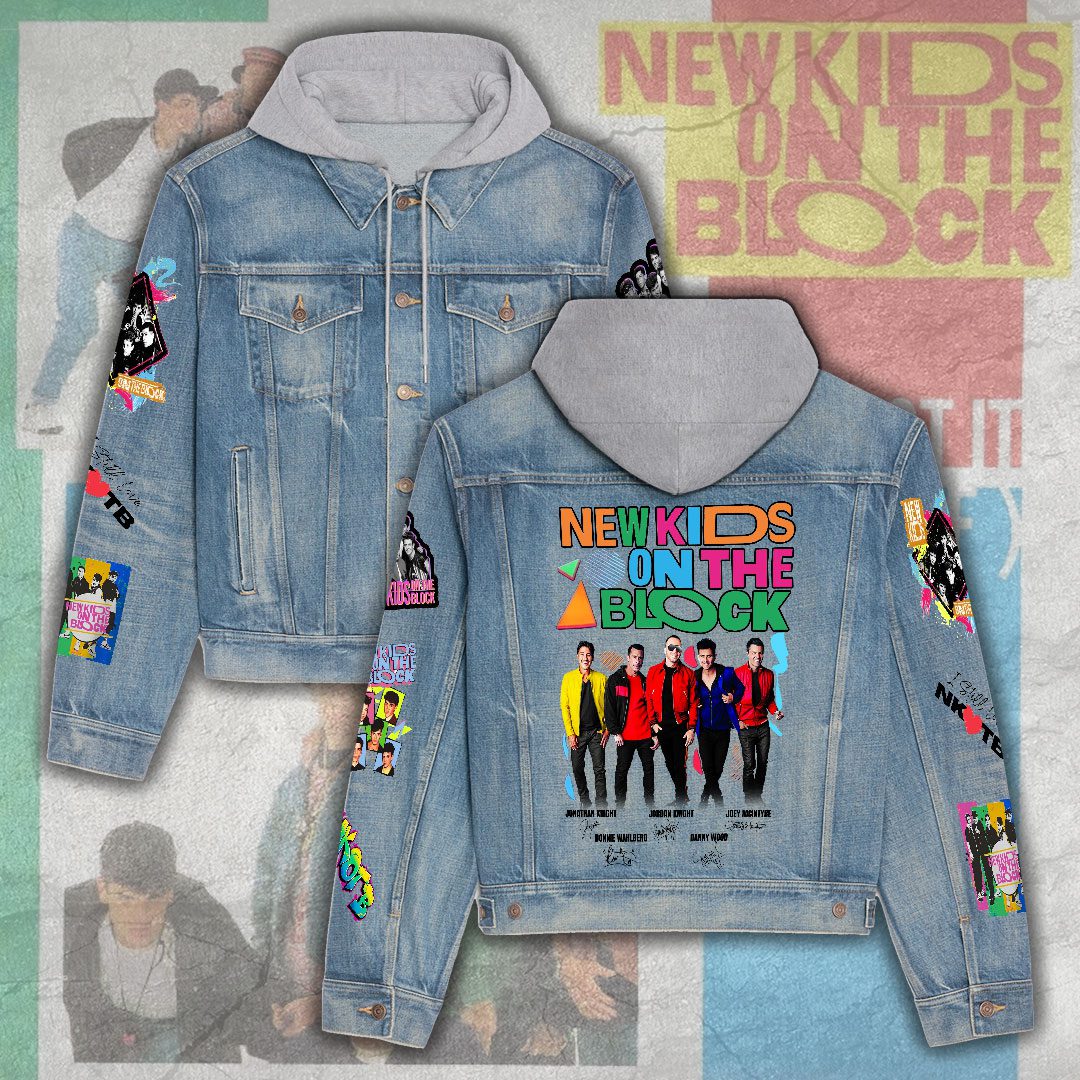 NKOTB-Womens-Denim-Hood-Jacket-GDN129 NKOTB Women's Denim Hood Jacket GDN129