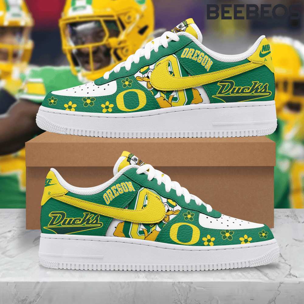 Oregon Ducks Flowers Air Force 1 Oregon Ducks Flowers Air Force 1 Shoes AF1 Limited Sneakers