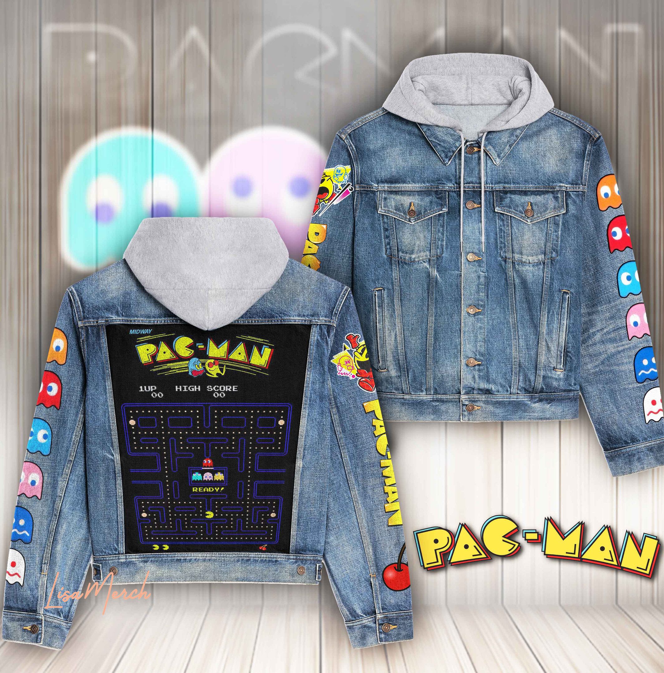 Pac-Man-Hooded-Denim-Jacket-LDN1104 Pac-Man Hooded Denim Jacket LDN1104