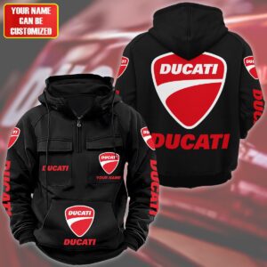 Personalized Ducati Quarter Zip Hoodie Retro Hoodie