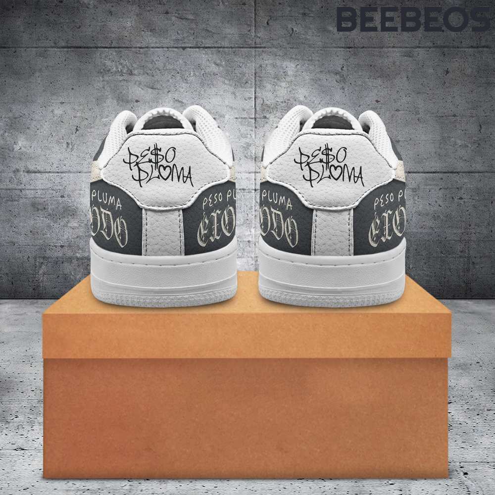 Peso Pluma Grey Air Force 1 Shoes