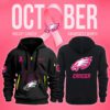 Philadelphia Eagles NFL October Breast Cancer Awareness Month Quarter Zip Hoodie