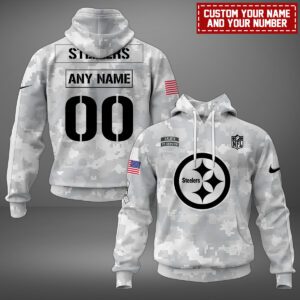 Pittsburgh Steelers NFL 2024 Salute To Service Personalized Hoodie LPH1020