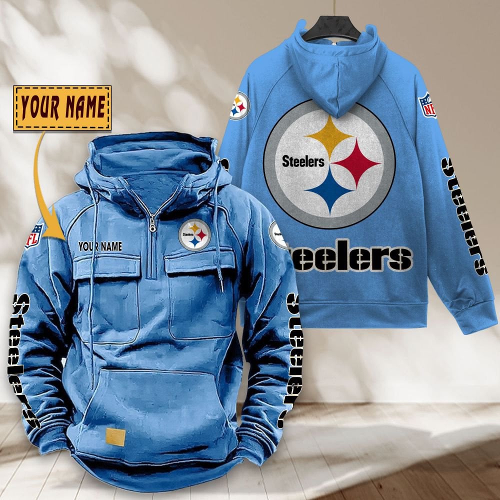 Pittsburgh-Steelers-NFL-Personalized-Multi-Pocket-Quarter-Zip-Vintage-Hoodie-WVH1059-4