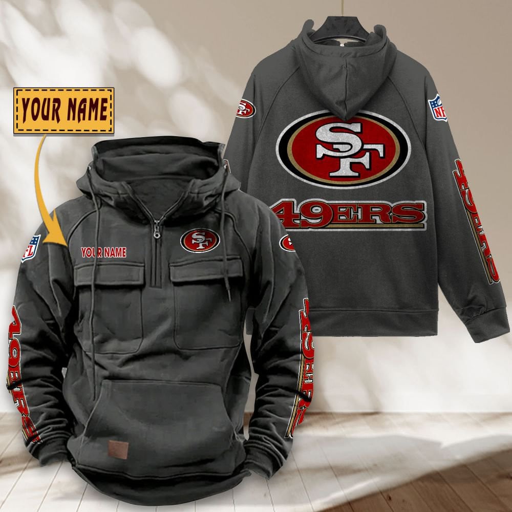 San-Francisco-49ers-NFL-Personalized-Multi-Pocket-Quarter-Zip-Vintage-Hoodie-WVH1061-1