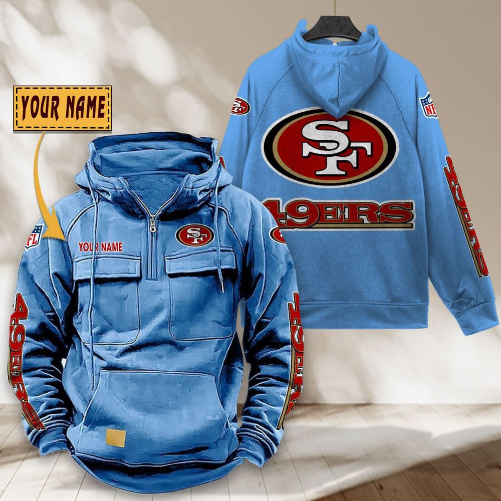 San-Francisco-49ers-NFL-Personalized-Multi-Pocket-Quarter-Zip-Vintage-Hoodie-WVH1061-3