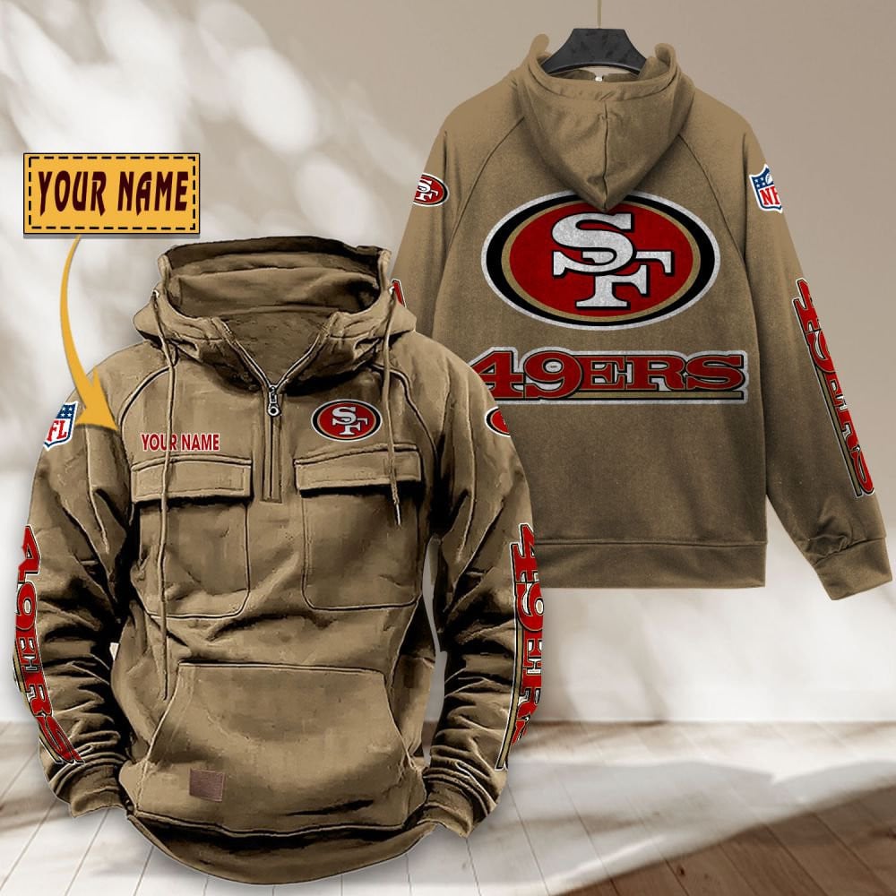 San-Francisco-49ers-NFL-Personalized-Multi-Pocket-Quarter-Zip-Vintage-Hoodie-WVH1061-4