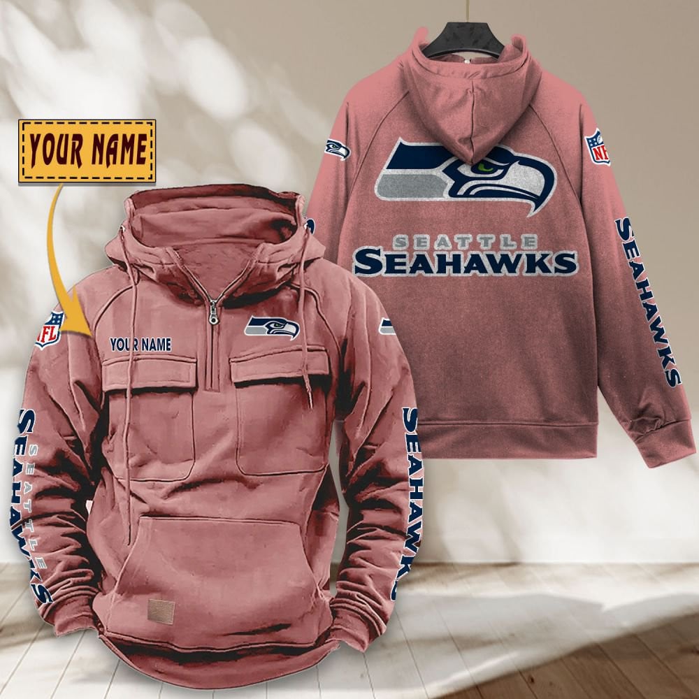 Seattle-Seahawks-NFL-Personalized-Multi-Pocket-Quarter-Zip-Vintage-Hoodie-WVH1054-3