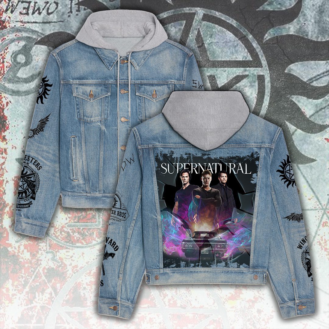 Supernatural-Womens-Denim-Hood-Jacket-GDN125 Supernatural Women's Denim Hood Jacket GDN125