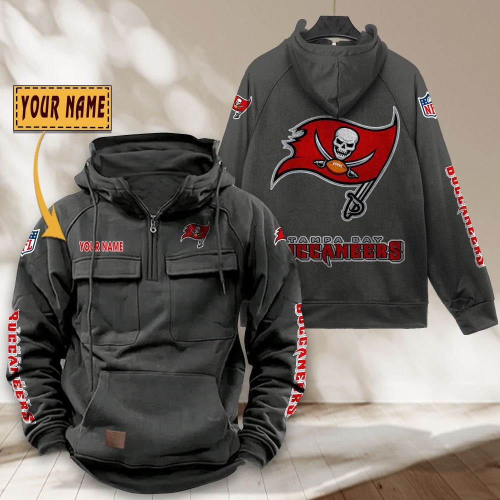 Tampa-Bay-Buccaneers-NFL-Personalized-Multi-Pocket-Quarter-Zip-Vintage-Hoodie-WVH1055-1