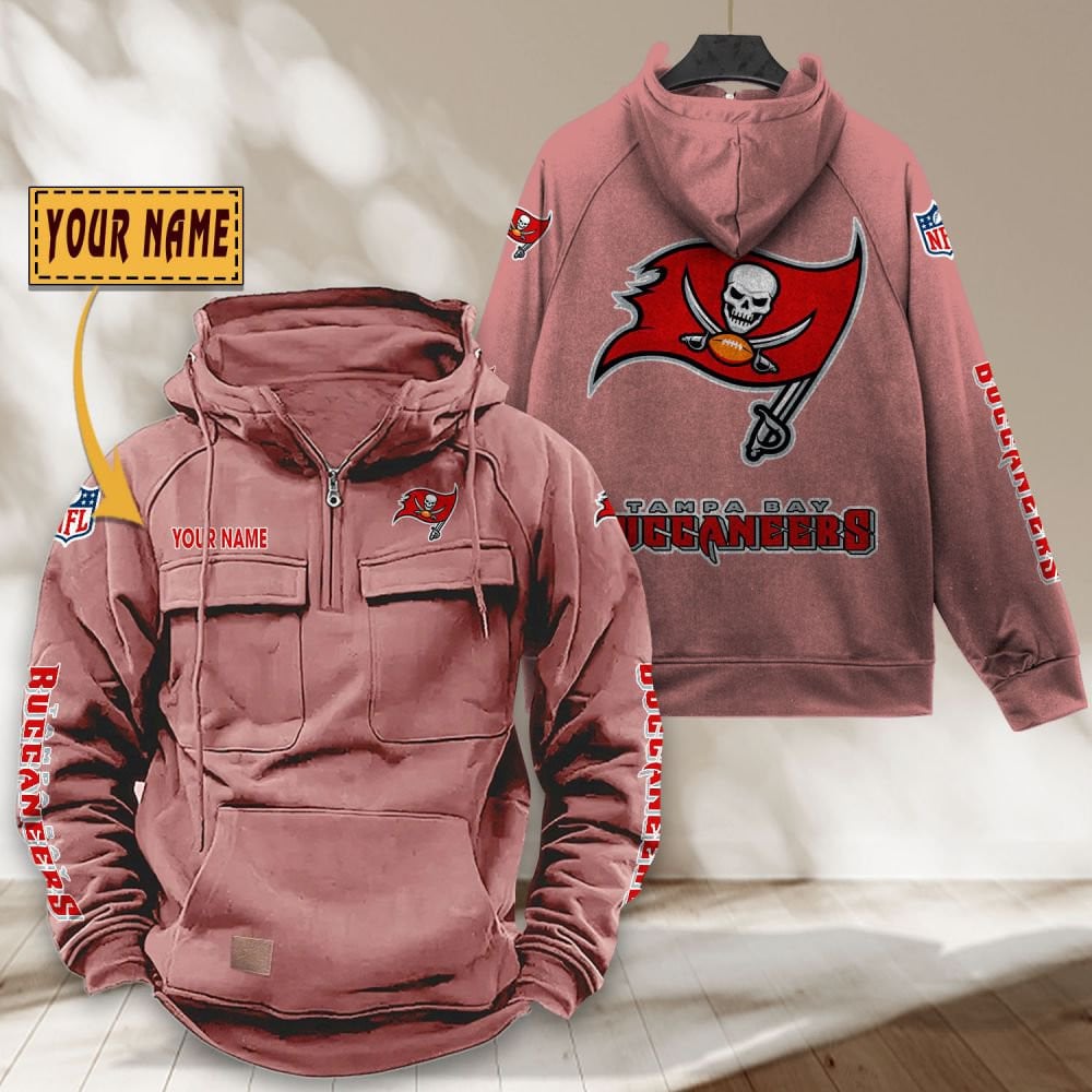 Tampa-Bay-Buccaneers-NFL-Personalized-Multi-Pocket-Quarter-Zip-Vintage-Hoodie-WVH1055-2