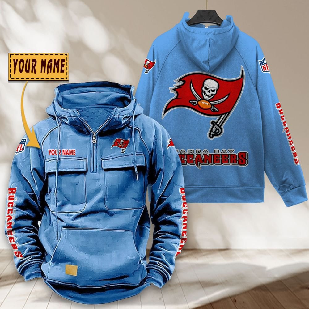 Tampa-Bay-Buccaneers-NFL-Personalized-Multi-Pocket-Quarter-Zip-Vintage-Hoodie-WVH1055-3