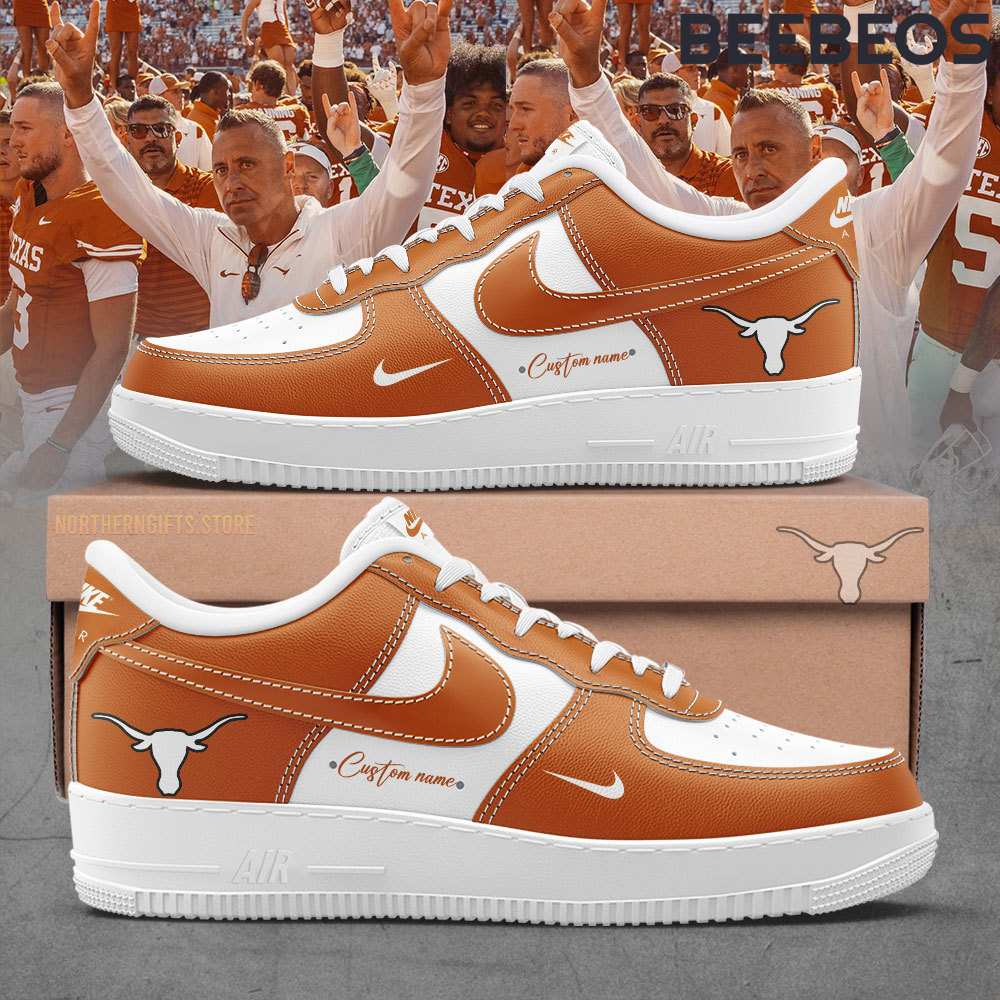 Texas Longhorn Football NCAA Air Force 1 Texas Longhorn Football NCAA Air Force 1 Shoes AF1 Limited Sneakers
