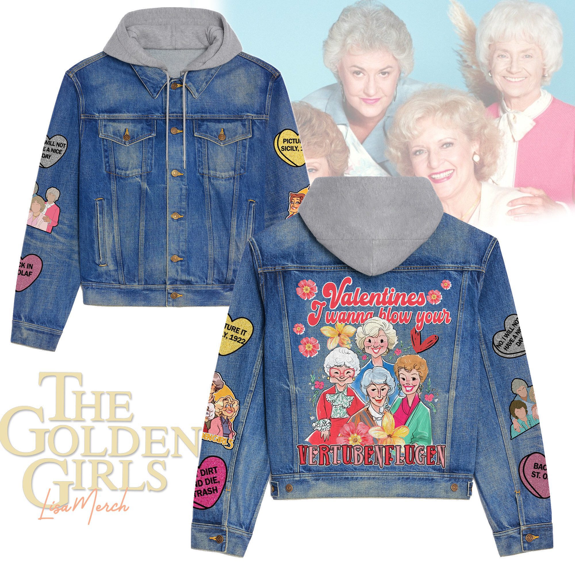 The-Golden-Girls-Hooded-Denim-Jacket-LDN1117 The Golden Girls Hooded Denim Jacket LDN1117