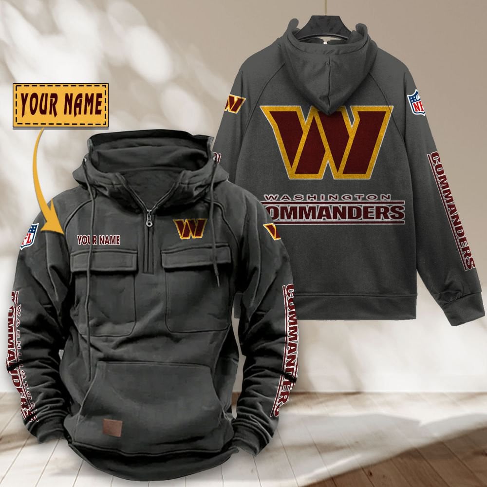 Washington-Commanders-NFL-Personalized-Multi-Pocket-Quarter-Zip-Vintage-Hoodie-WVH1063-2
