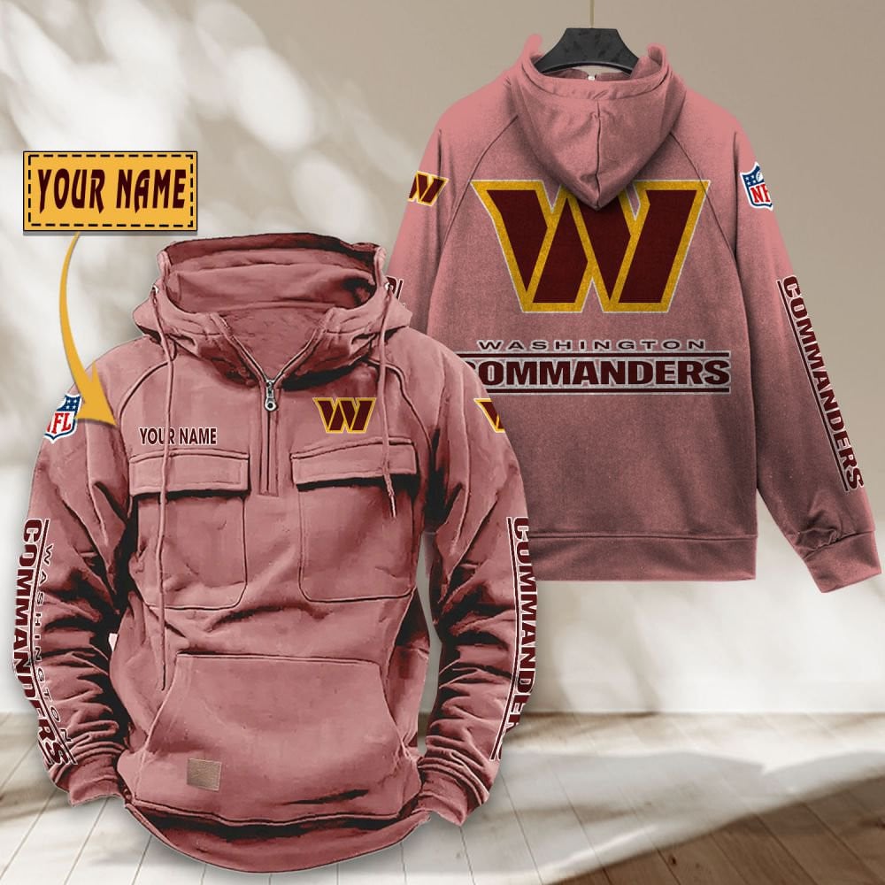 Washington-Commanders-NFL-Personalized-Multi-Pocket-Quarter-Zip-Vintage-Hoodie-WVH1063-3