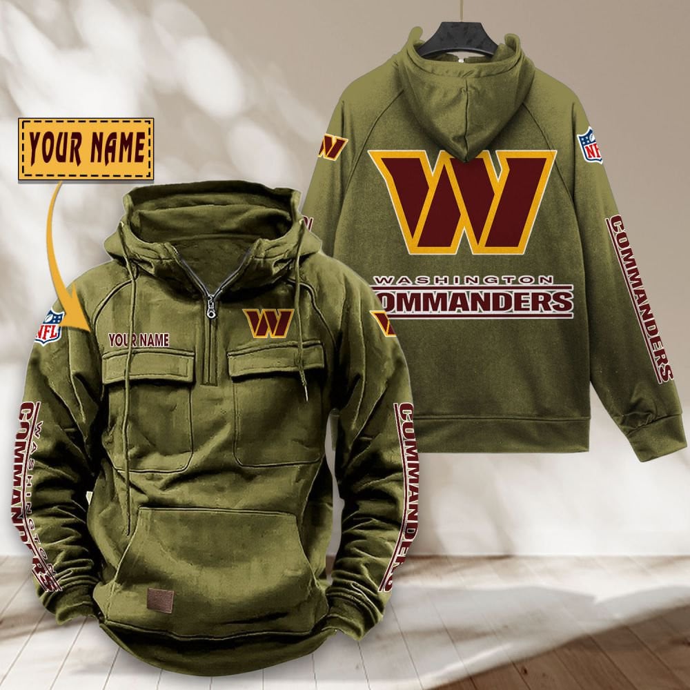 Washington-Commanders-NFL-Personalized-Multi-Pocket-Quarter-Zip-Vintage-Hoodie-WVH1063-5