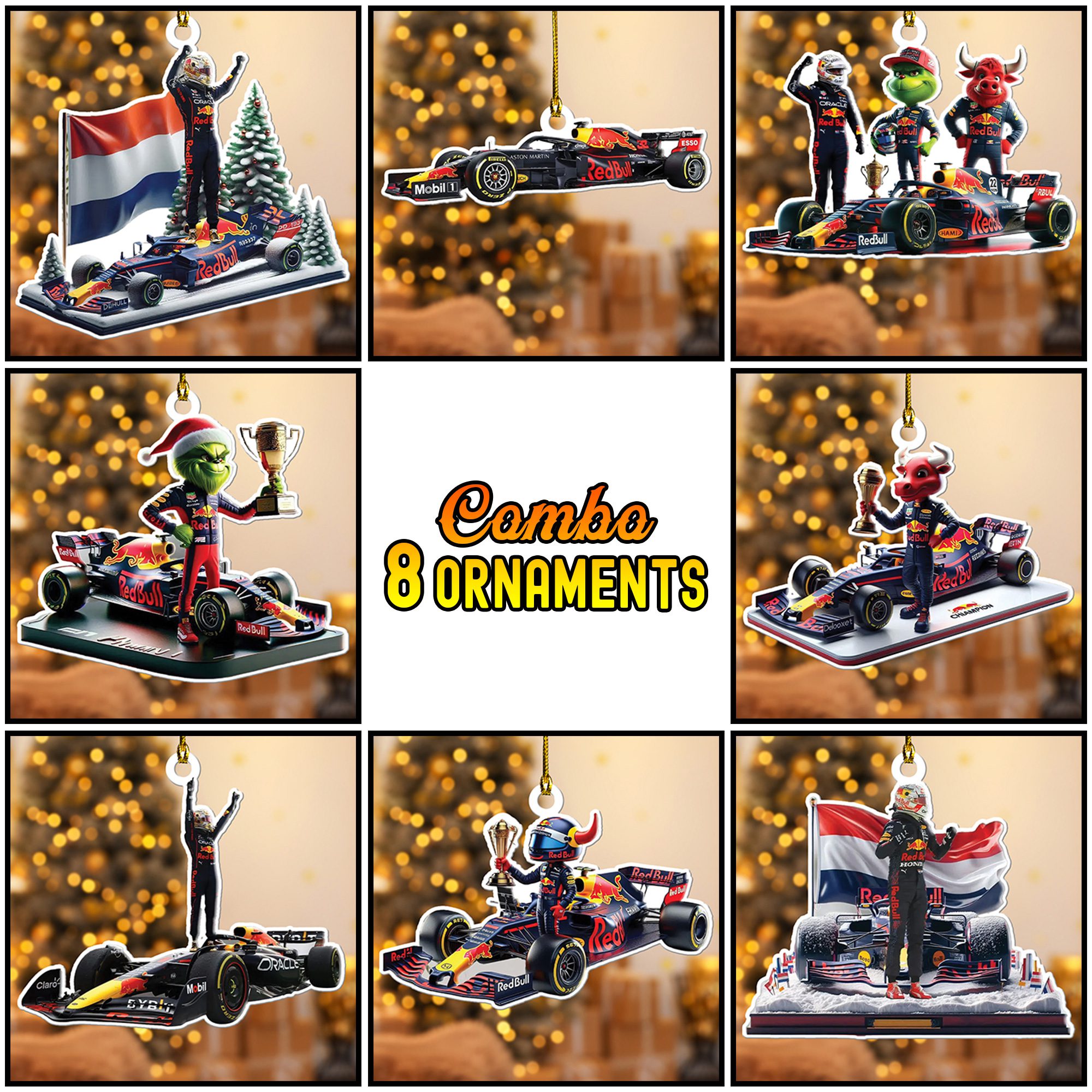 8PCS-Red-Bull-Racing-F1-Max-Verstappen-Custom-Shape-2-sided-Acrylic-Car-Ornament-GRB1060 8PCS Red Bull Racing F1 Max Verstappen Custom Shape 2-sided Acrylic Car Ornament GRB1060