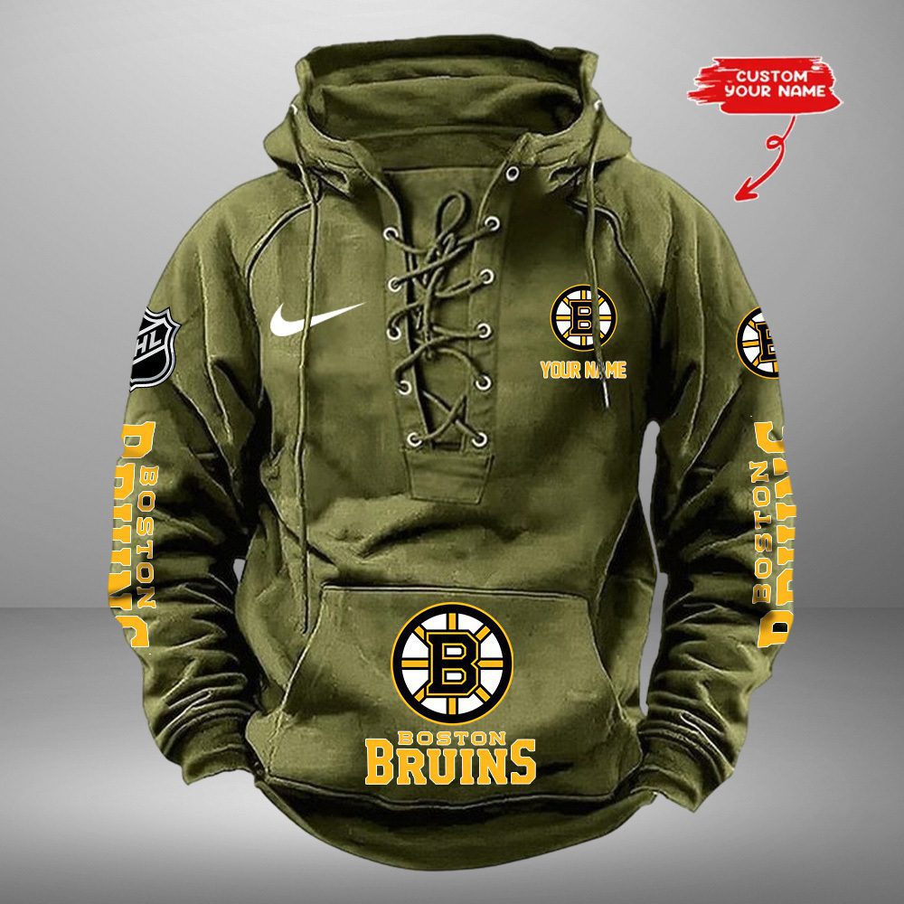Boston-Bruins-NHL-Swoosh-Hooded-Lace-Up-Retro-Vintage-Hoodie-Custom-Name-4
