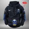 Buffalo Sabres NHL Swoosh Hooded Lace Up Retro Vintage Hoodie Custom Name