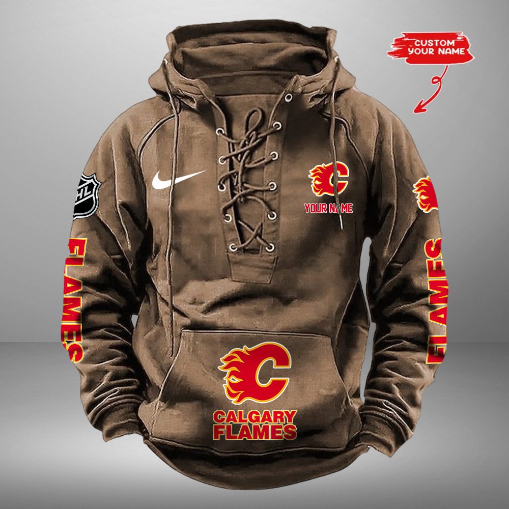 Calgary-Flames-NHL-Swoosh-Hooded-Lace-Up-Retro-Vintage-Hoodie-Custom-Name-2