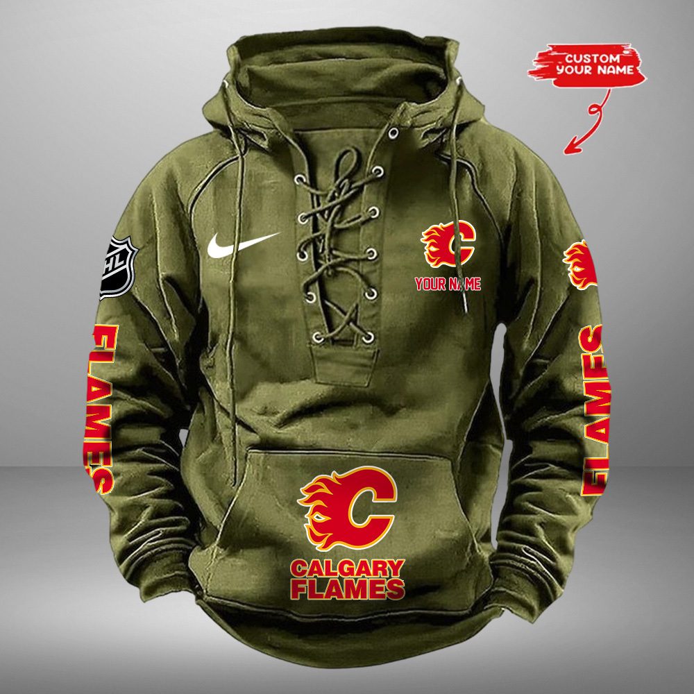 Calgary-Flames-NHL-Swoosh-Hooded-Lace-Up-Retro-Vintage-Hoodie-Custom-Name-4