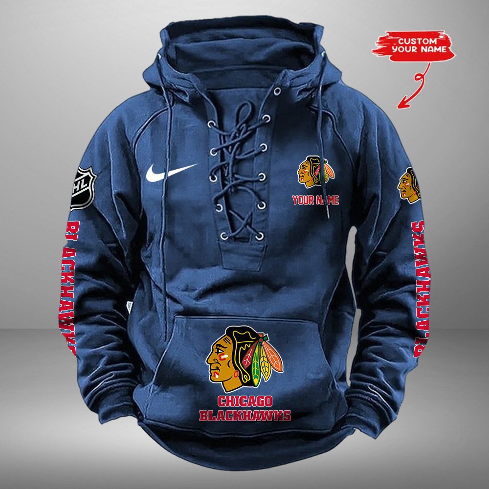 Chicago-Blackhawks-NHL-Swoosh-Hooded-Lace-Up-Retro-Vintage-Hoodie-Custom-Name-1