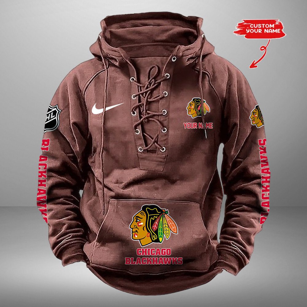 Chicago-Blackhawks-NHL-Swoosh-Hooded-Lace-Up-Retro-Vintage-Hoodie-Custom-Name-5