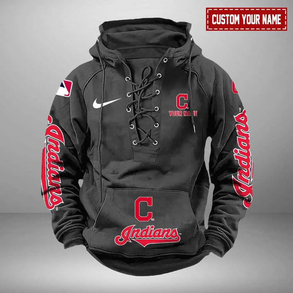 Cleveland-Indians-Personalized-MLB-Swoosh-Lace-Up-Hoodie-Vintage-Retro-Hoodie-3