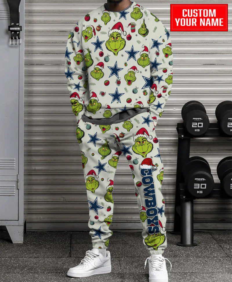 Dallas-Cowboys-Christmas-Pattern-Sweatsuit-Combo-Sweatshirt-and-Sweatpants-CSP1601 Dallas Cowboys Christmas Pattern Sweatsuit Combo Sweatshirt and Sweatpants CSP1601