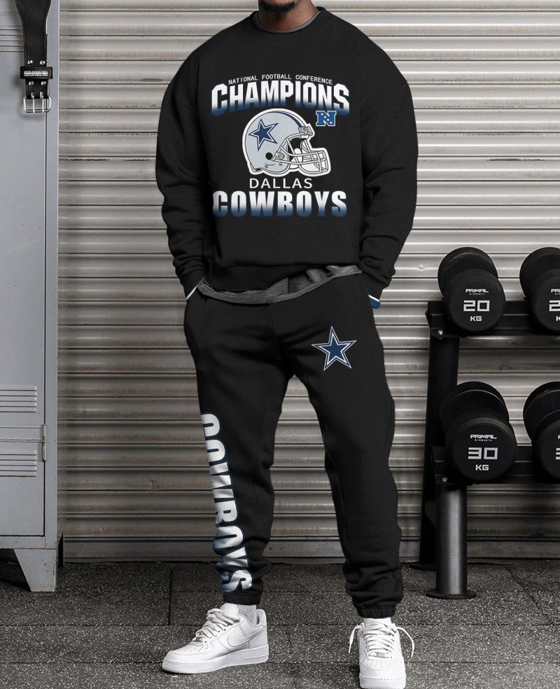 Dallas-Cowboys-Sweatsuit-Combo-3D-Sweatshirt-and-Sweatpants-CSP1687 Dallas Cowboys Sweatsuit Combo 3D Sweatshirt and Sweatpants CSP1687