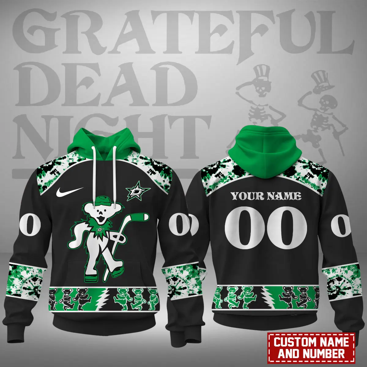 Dallas Stars NHL Grateful Dead Night Hoodie WHD1115