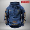 Denver Broncos NFL Personalized Swoosh Hooded Lace Up Hoodie Vintage Retro Hoodie