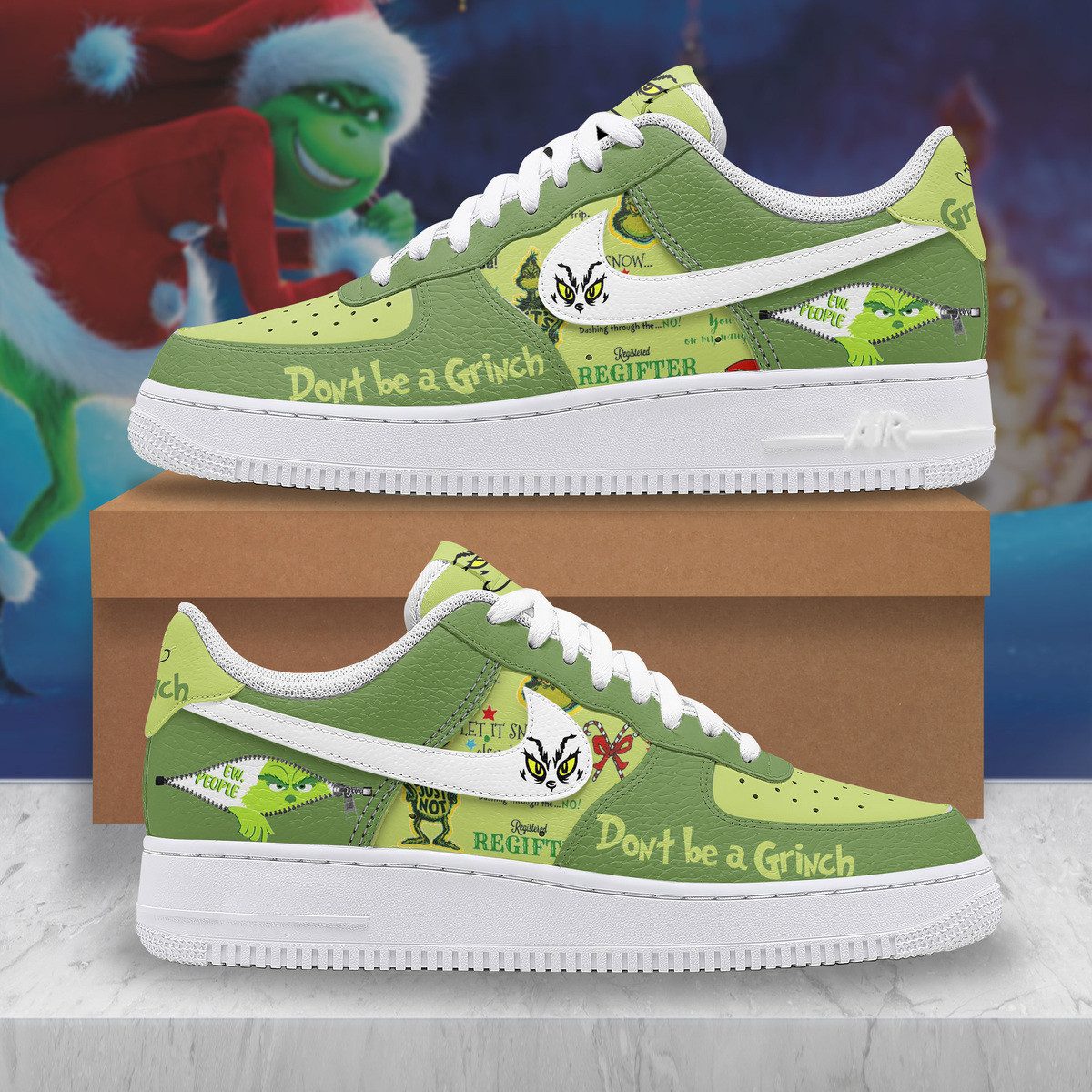 Grinchmas-Air-Force-1-Sneakers-The-Grinch-Merry-Christmas-Gifts-AF1-Limited-Shoes-LSM1003 Grinchmas Air Force 1 Sneakers The Grinch Merry Christmas Gifts AF1 Limited Shoes LSM1003