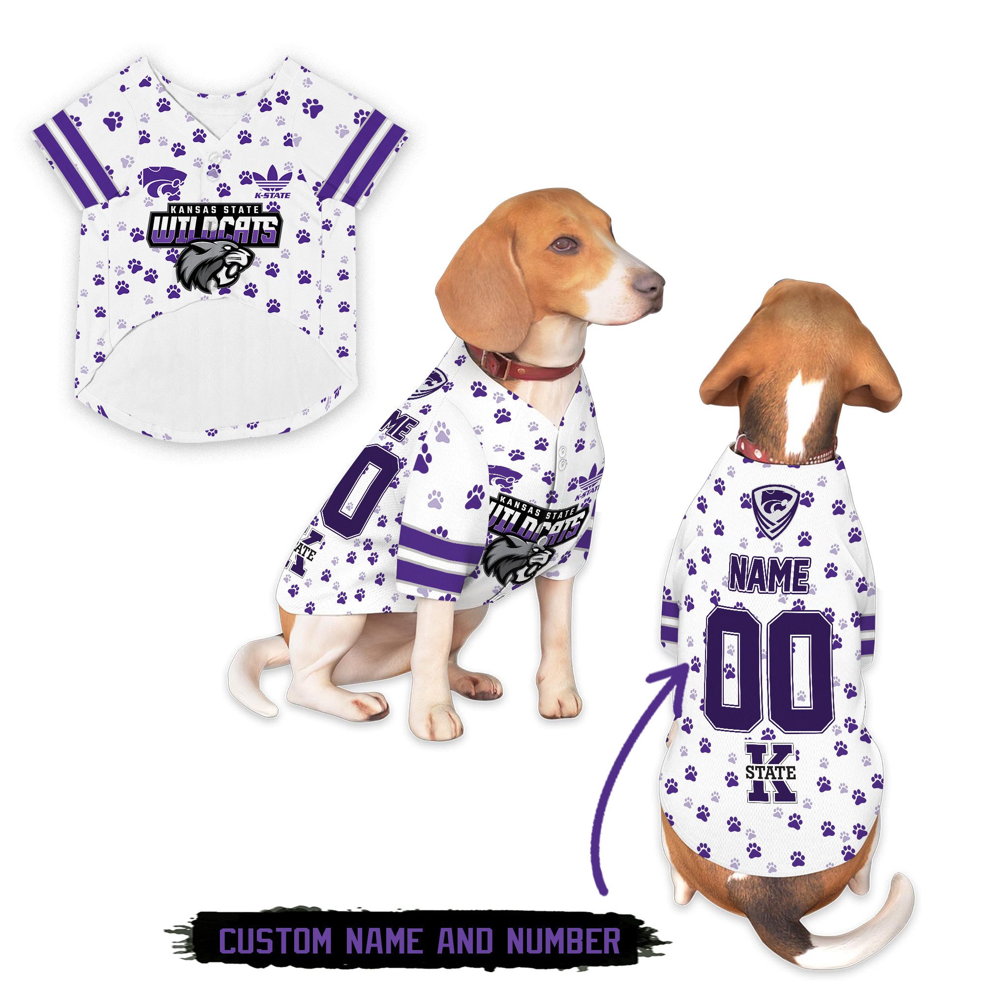 Kansas-State-Wildcats-Pet-Baseball-Jersey Kansas State Wildcats Pet Baseball Jersey