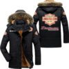 Linostee Hooded Fleece Parka Jacket Fleece Coat Winter Customize Name PJF1345