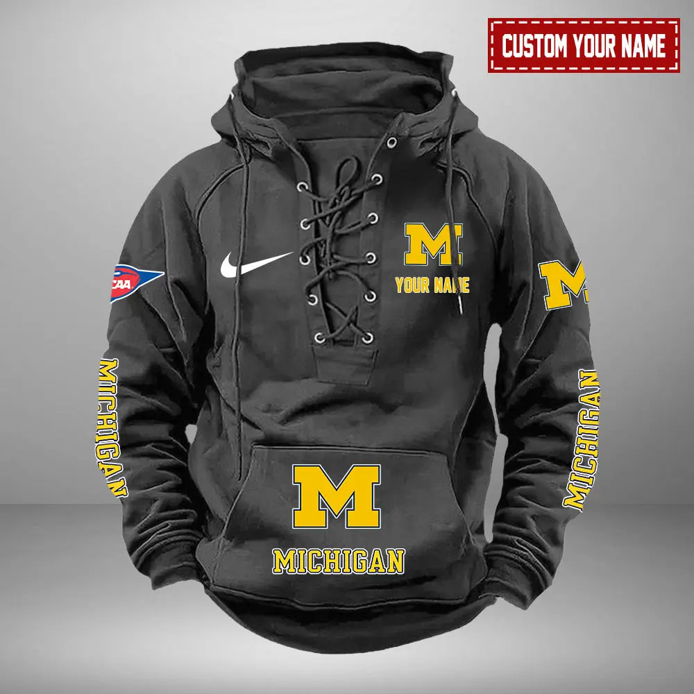Michigan-Wolverines-NCAA-Swoosh-Hooded-Lace-Up-Hoodie-Vintage-Retro-Hoodie-Custom-Name-3