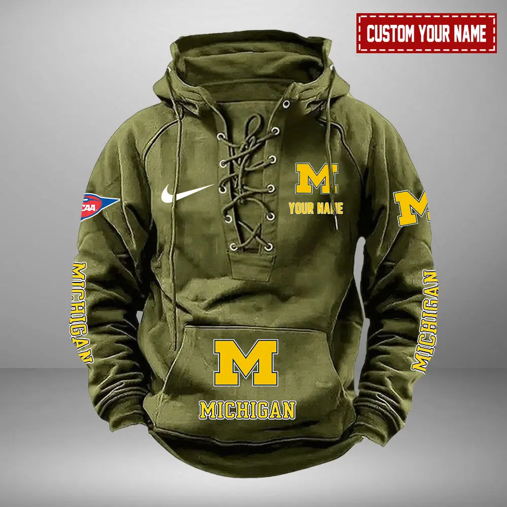 Michigan-Wolverines-NCAA-Swoosh-Hooded-Lace-Up-Hoodie-Vintage-Retro-Hoodie-Custom-Name-4