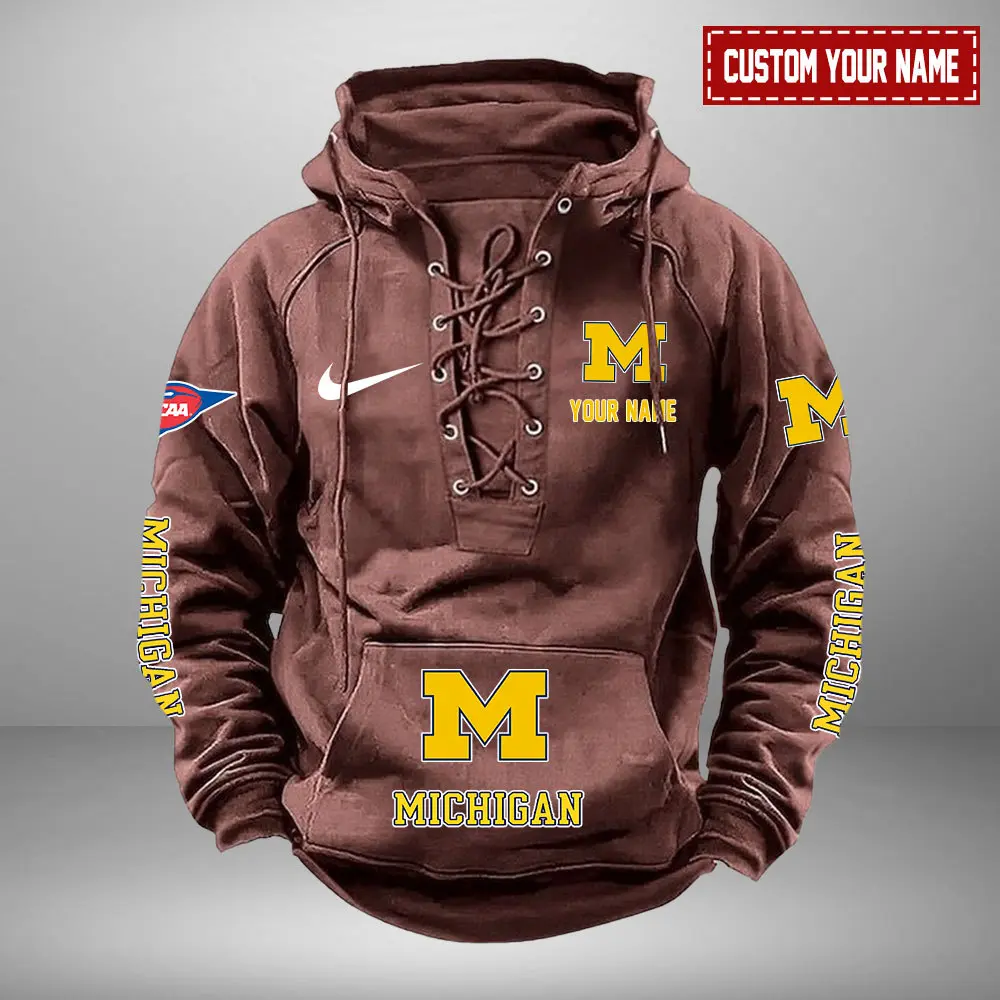 Michigan-Wolverines-NCAA-Swoosh-Hooded-Lace-Up-Hoodie-Vintage-Retro-Hoodie-Custom-Name-5