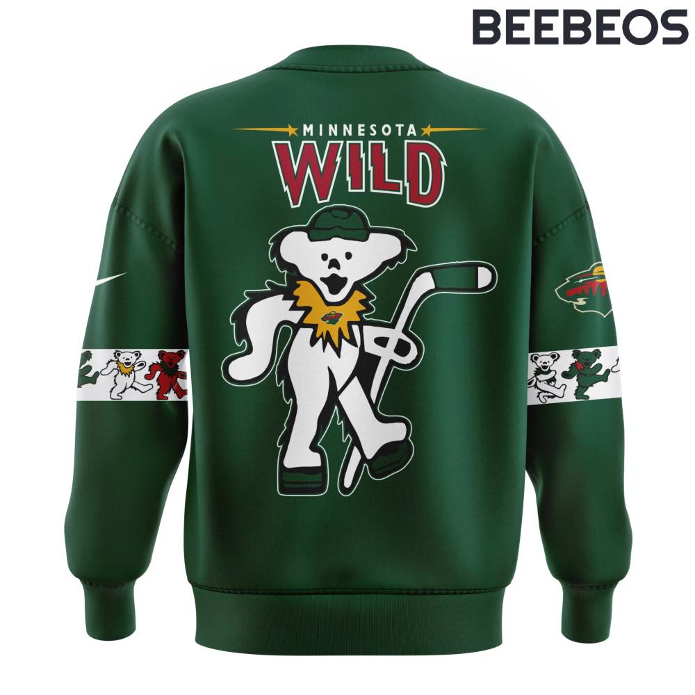 Minnesota Wild x Grateful Dead Night Green Sweatshirt