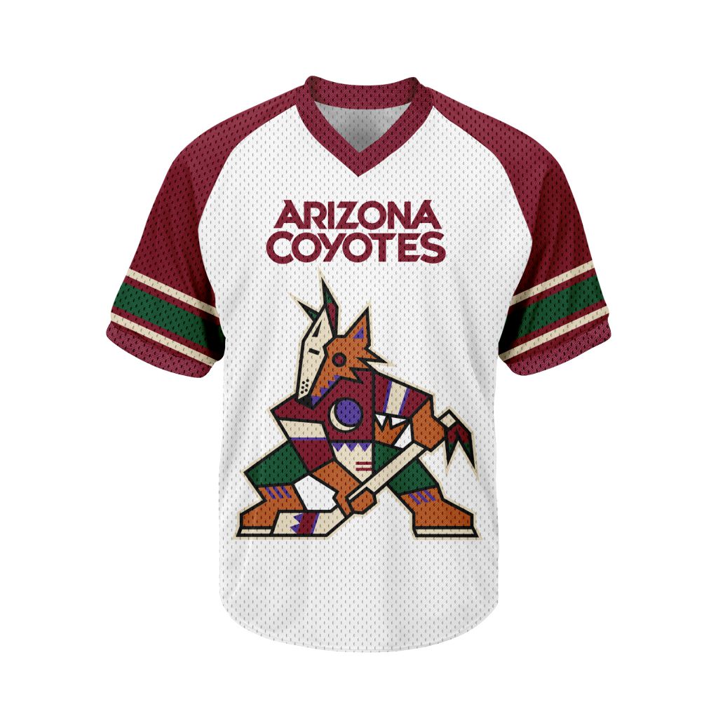 NHL-Arizona-Coyotes-Personalized-V-neck-Mesh-Short-Sleeve-Jersey NHL Arizona Coyotes Personalized V-neck Mesh Short Sleeve Jersey