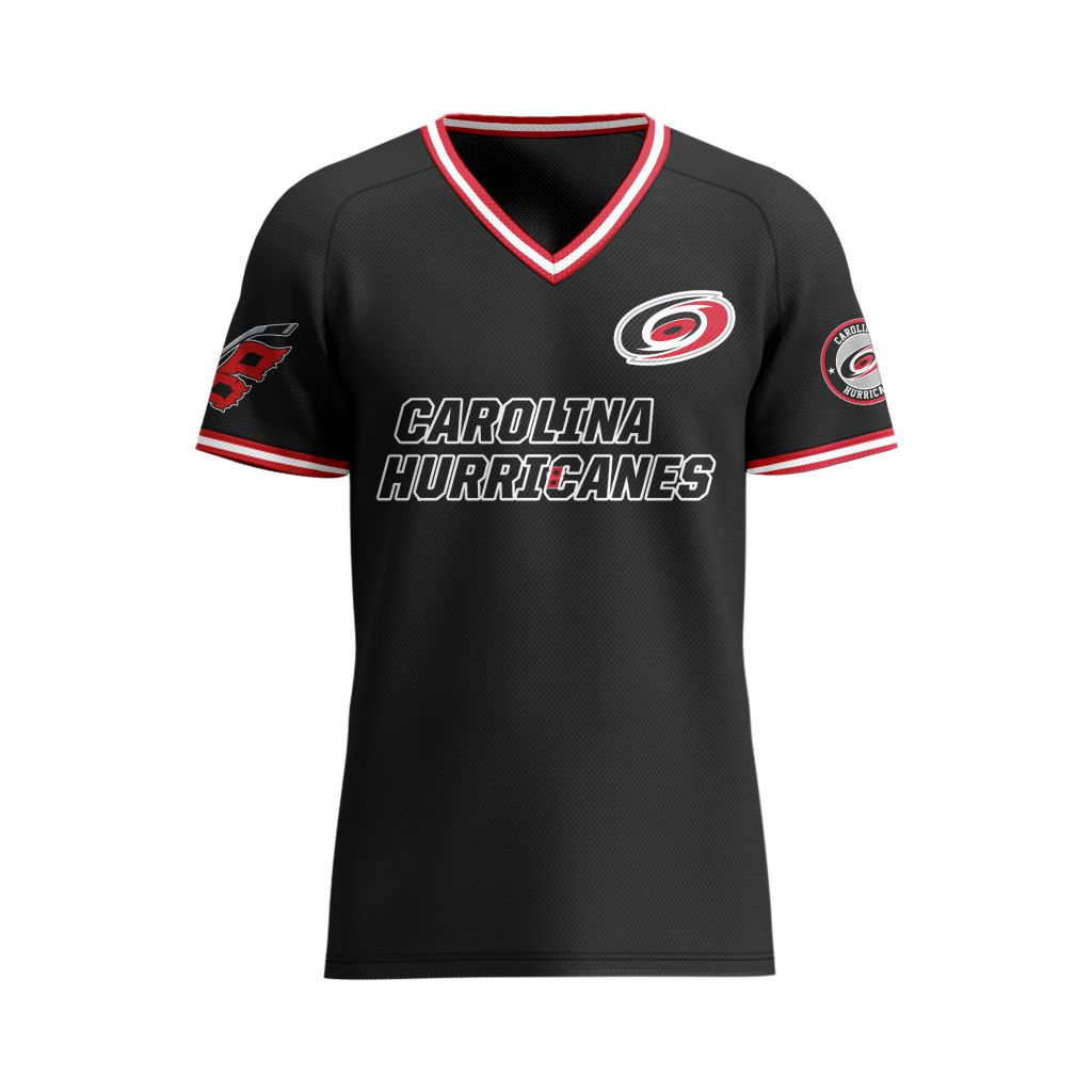NHL-Carolina-Hurricanes-Special-V-neck-Mesh-Raglan-Short-Sleeve-Design NHL Carolina Hurricanes Special V-neck Mesh Raglan Short Sleeve Design