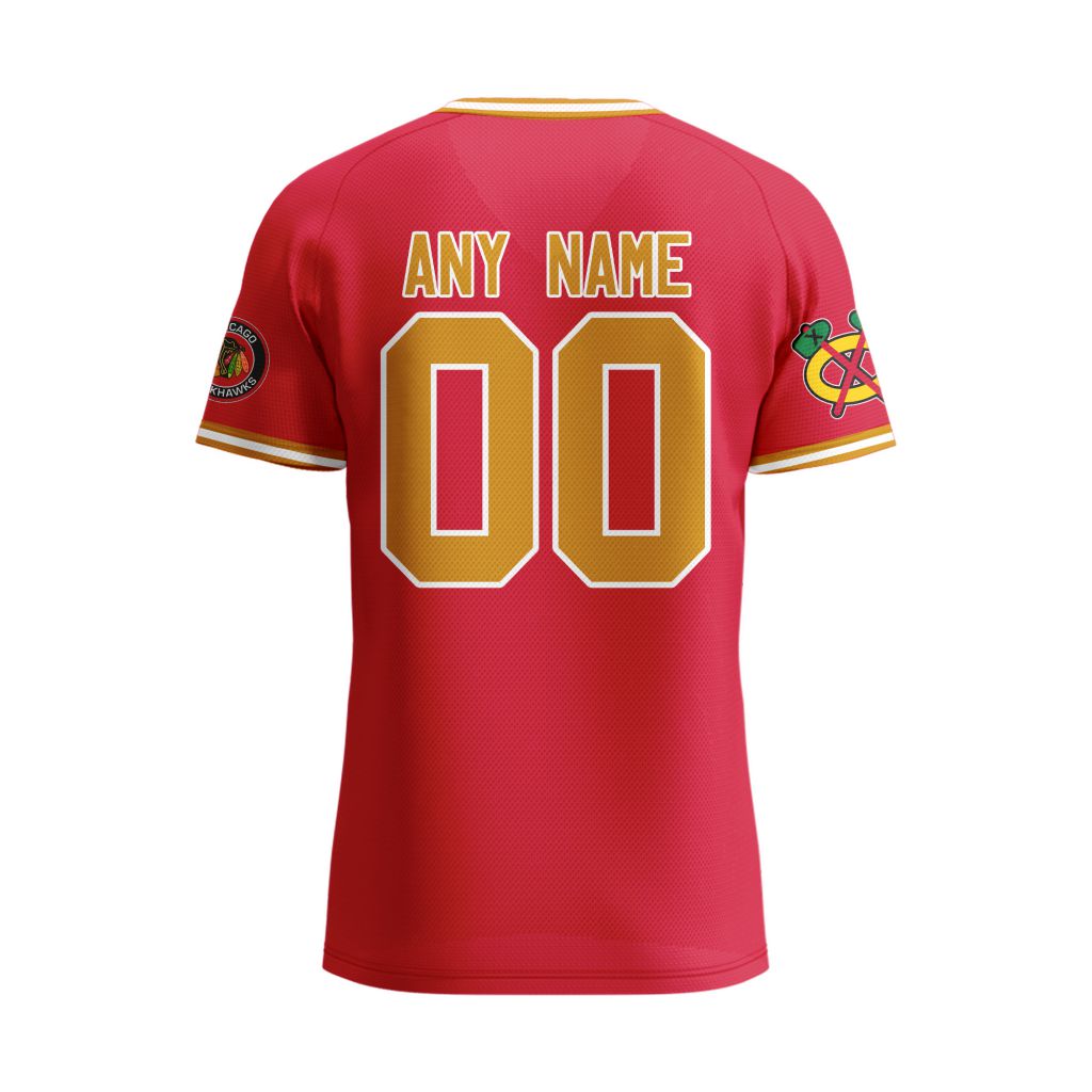 NHL-Chicago-Blackhawks-Special-V-neck-Mesh-Raglan-Short-Sleeve-Design-1