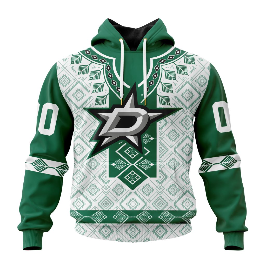 NHL-Dallas-Stars-Special-Native-Heritage-Design-Unisex-Performance-Hoodie NHL Dallas Stars Special Native Heritage Design Unisex Performance Hoodie