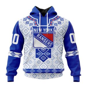 NHL New York Rangers Special Native Heritage Design Unisex Performance Hoodie