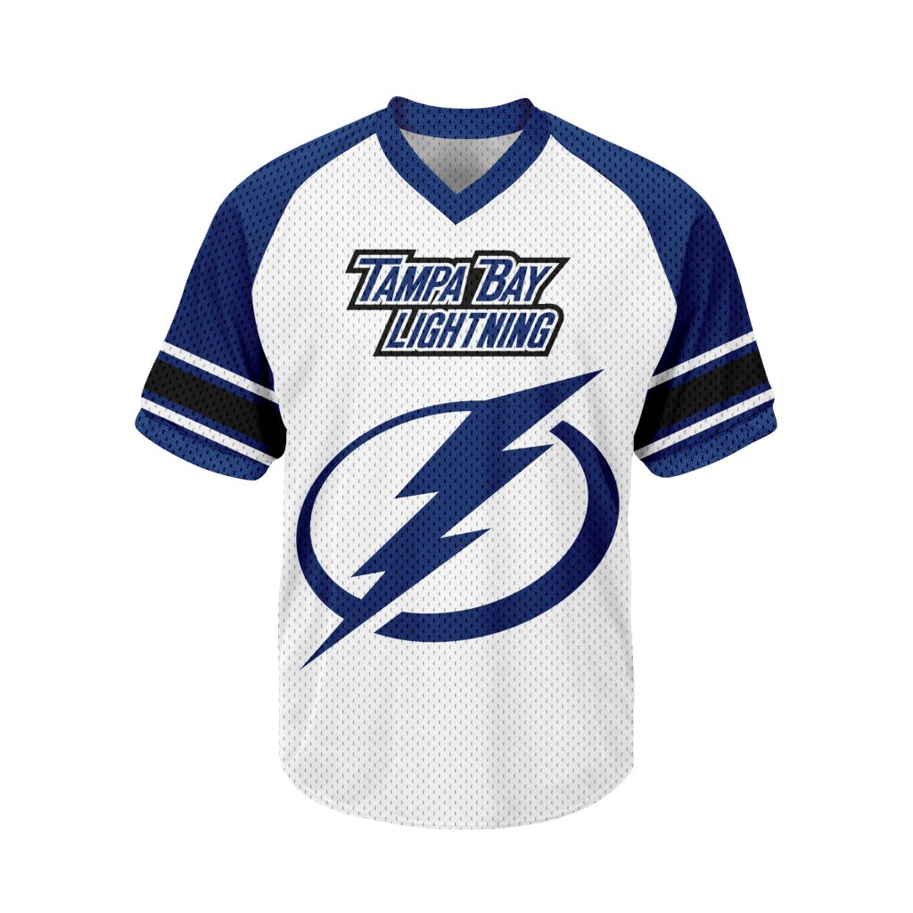NHL-Tampa-Bay-Lightning-Personalized-V-neck-Mesh-Short-Sleeve-Jersey NHL Tampa Bay Lightning Personalized V-neck Mesh Short Sleeve Jersey